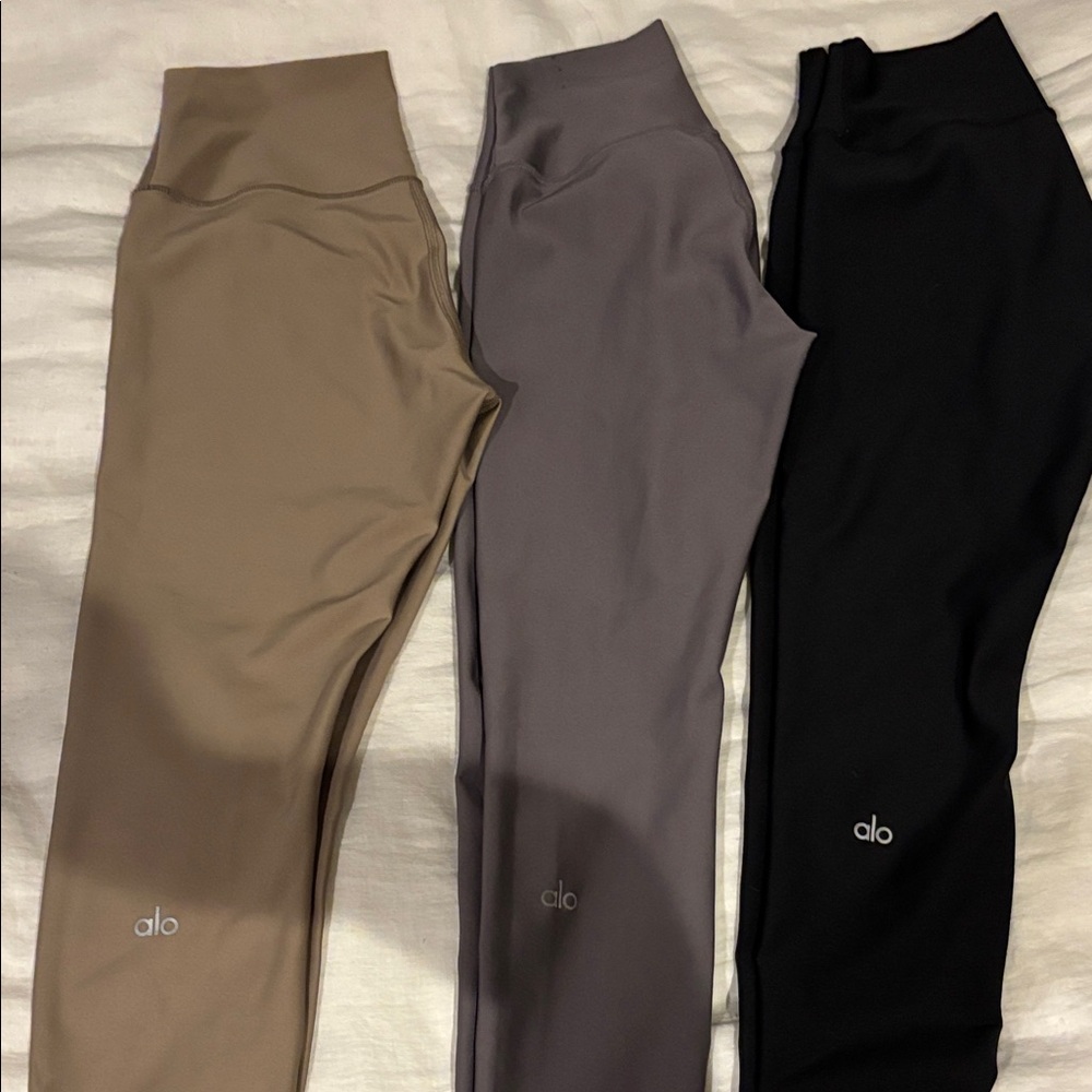 Alo Yoga Leggings in Gray, and Black bundle--- Tan is SOLD
